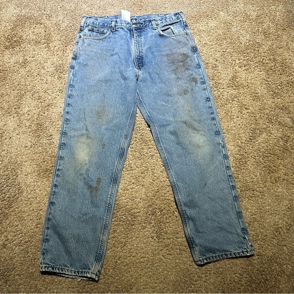 Carhartt lined Jeans size 38 x 32 BG - Picture 1 of 9